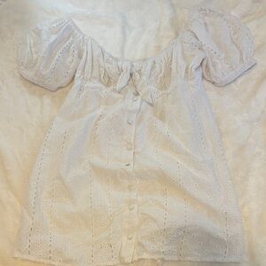 White Off-Shoulder mini dress